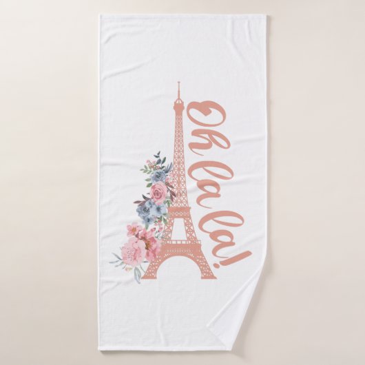 Oh La La - Tour Eiffel Paris France (Serviette de bain)