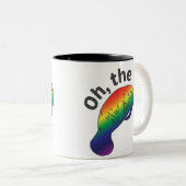 Oh la teinte Manatee Mug à deux tons (Devant droit)