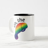 Oh la teinte Manatee Mug à deux tons (Devant gauche)