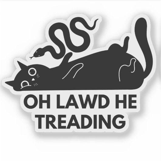 Oh Lawd he Treading Sticker (Voorkant)
