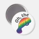 Oh le Magnet Rond Manatee Hue (Recto/Verso)