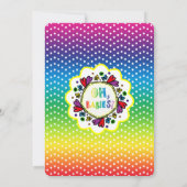 Oh, les bébés ! Invitation Baby shower arc-en-ciel (Dos)