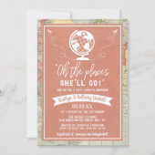 "Oh les endroits où elle ira !" Baby shower Carte  (Devant)