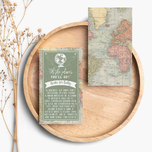 "Oh les endroits où tu iras !" Baby shower Carte d