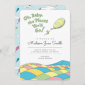 Oh, les Endroits où tu iras Faire-part de naissanc (Devant / Derrière)