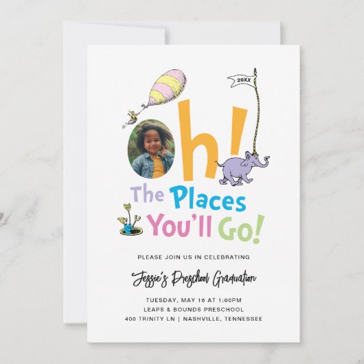 Oh, Les Endroits Où Tu Vas Aller ! Faire-part de d (Devant)