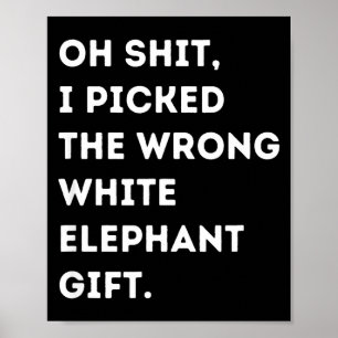 Oh Leuk Witte Olifant Voor Volwassenen Onder 15 20 Poster