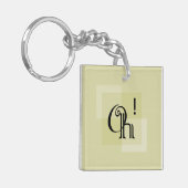 Oh! Leuke verrassing Modern minimalistisch kunstwe Sleutelhanger (Voorkant Links)