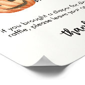 Oh luier! Halloween Herfst Pompoen Raffle Teken Poster (Hoek)