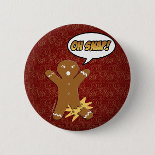 Oh Magnetisch! Funny GingerBrooMan Ronde Button 5,7 Cm