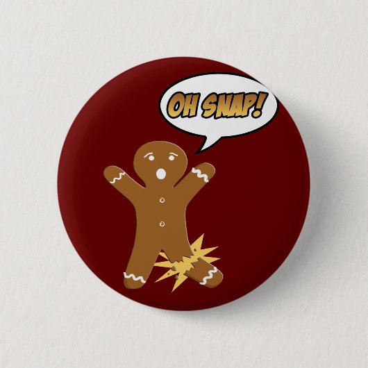 Oh Magnetisch! Funny kerstman Ronde Button 5,7 Cm (Voorkant)