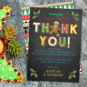 Oh Magnetisch! Gingerbrood Cookie Baby shower Bedankkaart