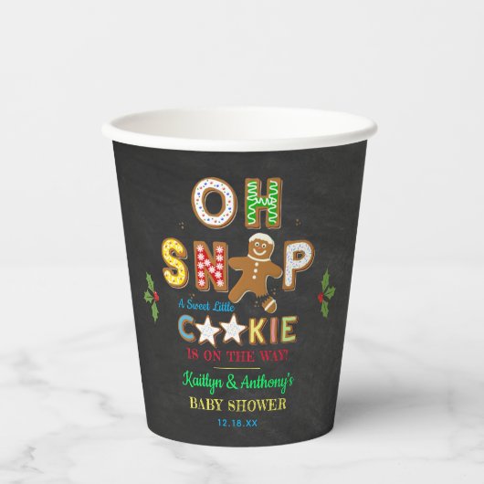 Oh Magnetisch! Gingerbrood Cookie Baby shower Papieren Bekers (Voorkant)
