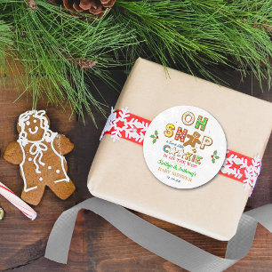 Oh Magnetisch! Gingerbrood Cookie Baby shower Ronde Sticker