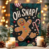 Oh Magnetisch! Gingerbrood Man Funny Kerstmis Feestdagen Kaart