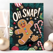 Oh Magnetisch! Gingerbrood Man Funny Kerstmis Feestdagen Kaart