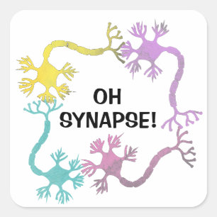 Oh Magnetisch! Science Neuron Biology Teacher Funn Vierkante Sticker