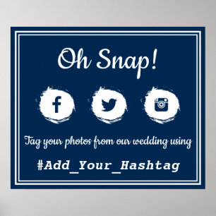 Oh Magnetisch! Sociale media hashtag Weddenschap Poster