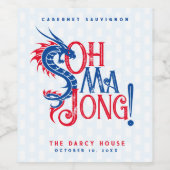 Oh Mah Jong! | Mah-Jong Wijnetiketten Wijn Etiket (Enkel label)