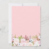 OH MEISJE | bloemenuitnodiging voor baby shower Kaart (Achterkant)