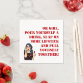 "Oh meisje!" Grappige cocktail servetten (Insitu)