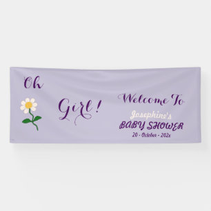 Oh Meisje! Schattig Madeliefje Baby Meisje Shower  Spandoek