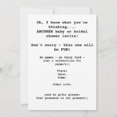 "Oh, merde !" invitation (Dos)