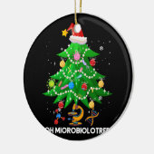 Oh Microbiolotree Microbioloog Kerstboom MI Keramisch Ornament (Links)