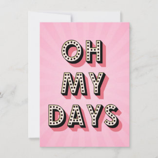 Oh mijn dagen feestdagenkaart