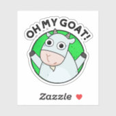 Oh mijn geit Funny Animal Pun Sticker (Vel)