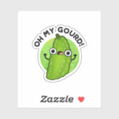 Oh Mijn Gourd Funny Veggie Pun Sticker (Vel)