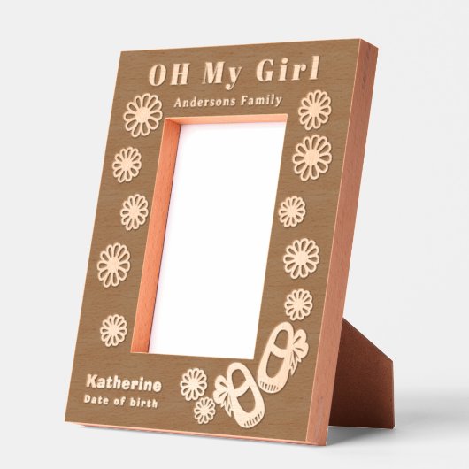 Oh mijn meisje Baby Gegraveerde Lijstjes (Links)
