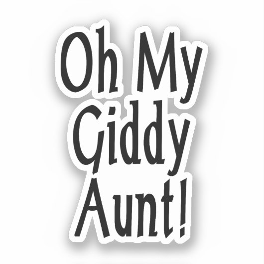 Oh, mijn zwerftante! sticker (Voorkant)