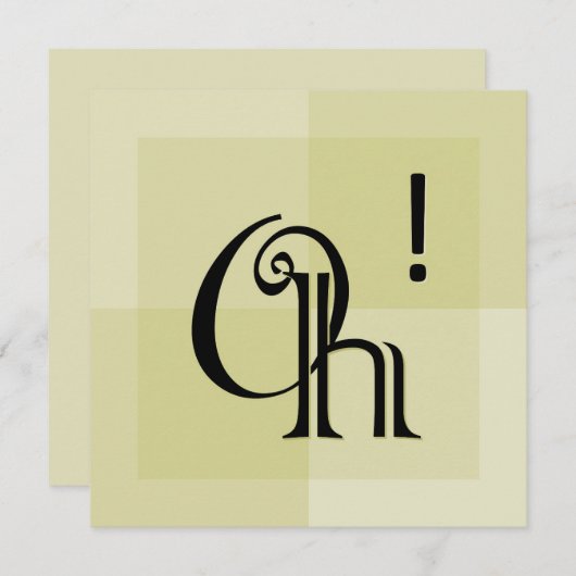 Oh! Moderne expressieve typografie, alle gelegenhe (Voorkant / Achterkant)