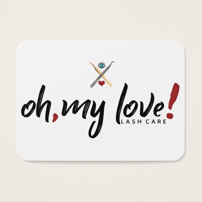 Oh, mon amour ! Carte de soins Lash (Devant)
