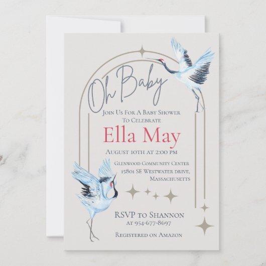 Oh mon bébé, Baby shower Invitation (Devant)