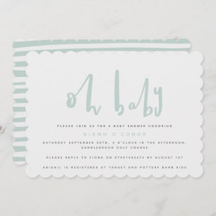 Oh mon bébé, baby shower invitation