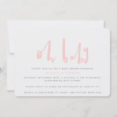 Oh mon bébé, invitation à la fête baby shower (Devant)