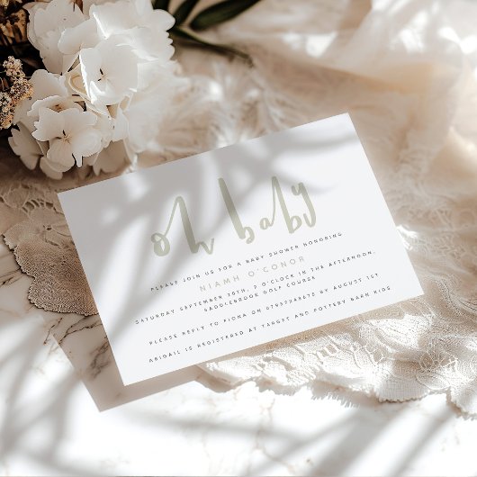 Oh mon bébé, invitation à la fête baby shower (sab