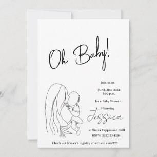 "Oh mon bébé !" Invitation baby shower 2024