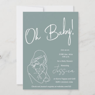 "Oh mon bébé !" Invitation baby shower 2024