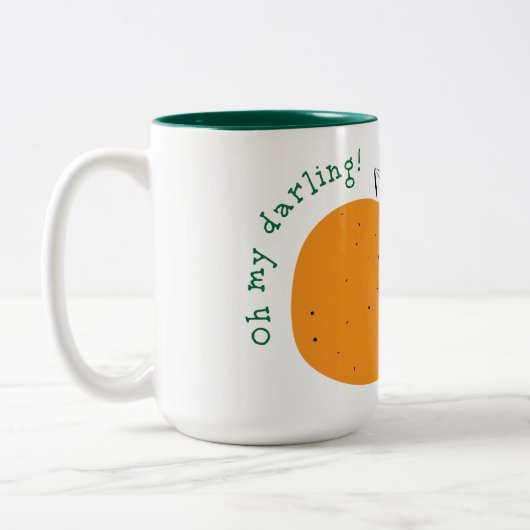 Oh mon chéri Clementine ! Mug à café à deux tons (Gauche)