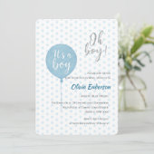 Oh mon dieu! Bébé ballon est attendu Invitation (Debout devant)