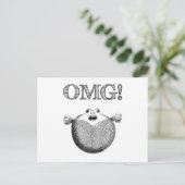 Oh mon Dieu ! Carte postale illustrant le poisson- (Debout devant)