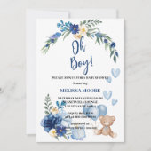 Oh mon Dieu ! Invitation Aquarelle Royal Blue Flow (Devant)