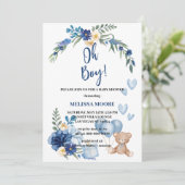 Oh mon Dieu ! Invitation Aquarelle Royal Blue Flow (Debout devant)