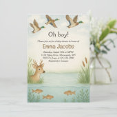 Oh mon Dieu ! Invitation au Baby shower de la faun (Debout devant)