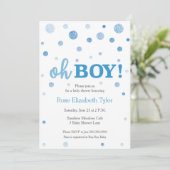 Oh mon dieu ! Invitation baby shower (Debout devant)