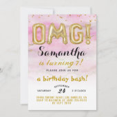 Oh mon Dieu ! Invitation Confetti Anniversaire (Devant)