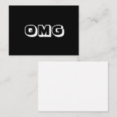 Oh mon Dieu, mon Dieu, carte blanche noire (Devant / Derrière)